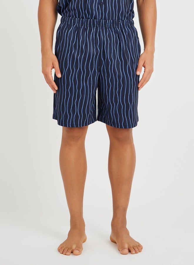 Styli Printed Short Sleeve Shirt and Shorts Pyjama Set - Image 4