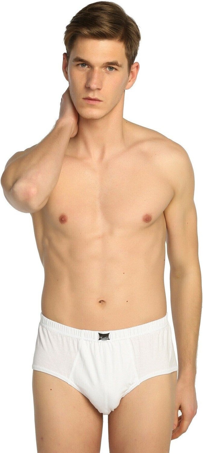 Tutku 10 Pieces White Color Combed Cotton Panties 