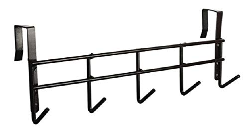 Inditradition Multipurpose Hanging Metal Hook Rack Over The Door Hanging Storage Organizer 39cm Black - Image 4