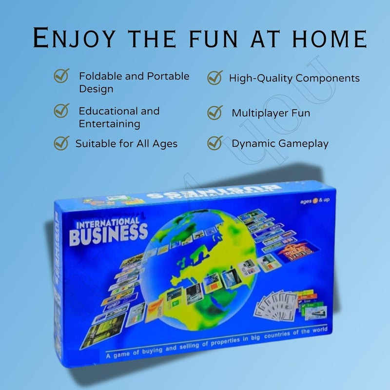 Fun4you International Business Game - Exciting Indoor/Outdoor Folding Board Game for Kids & Adults for Portable Play, Ideal Gift, Educational & Entertaining Family Fun (Pack of 1) - Image 3