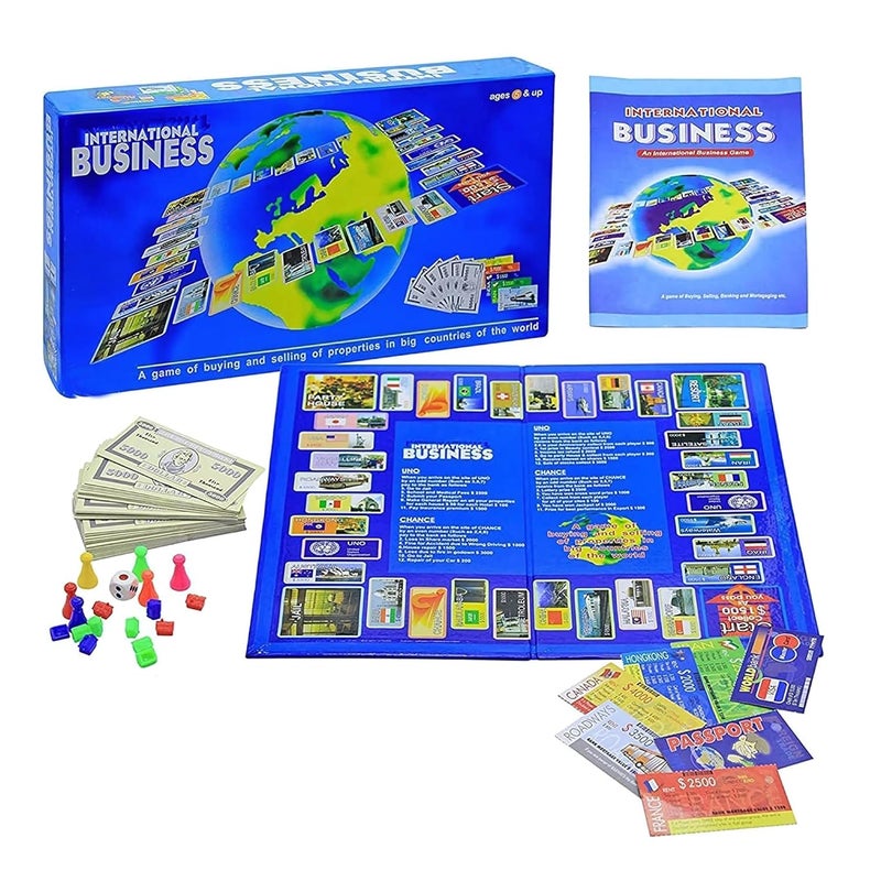 Fun4you International Business Game - Exciting Indoor/Outdoor Folding Board Game for Kids & Adults for Portable Play, Ideal Gift, Educational & Entertaining Family Fun (Pack of 1) - Image 1