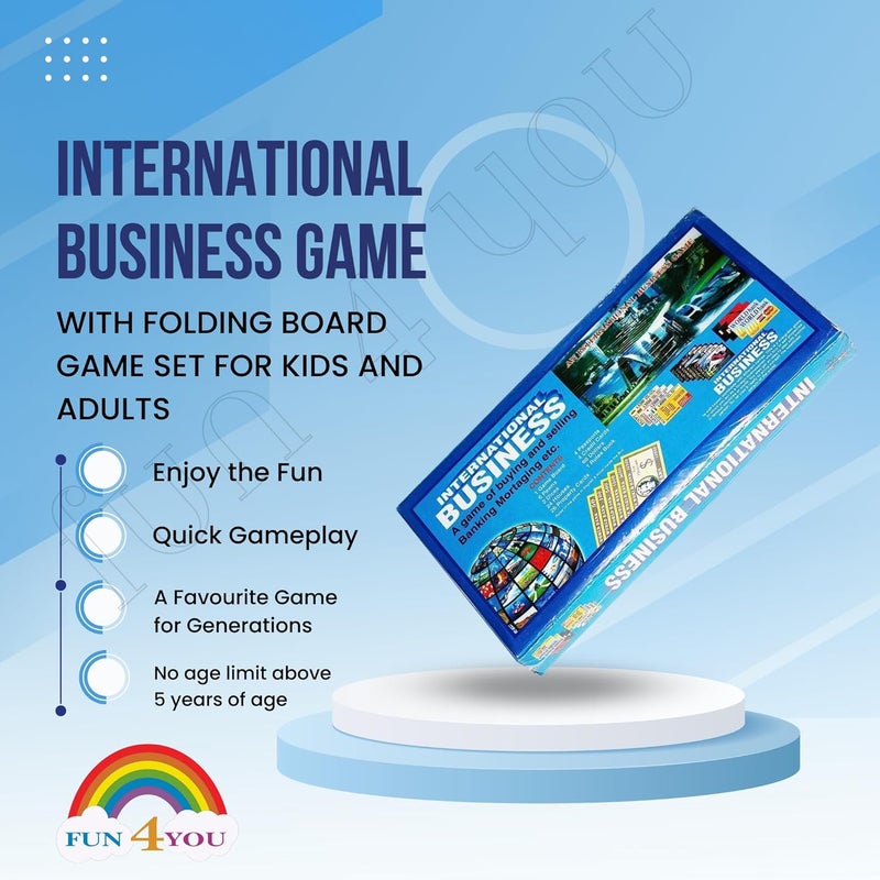Fun4you International Business Game - Exciting Indoor/Outdoor Folding Board Game for Kids & Adults for Portable Play, Ideal Gift, Educational & Entertaining Family Fun (Pack of 1) - Image 2