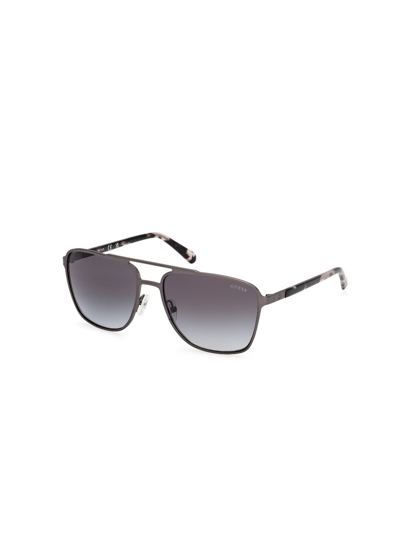 GUESS FULL RIM MALE NAVIGATOR SILVER METAL SUNGLASSES - Image 1