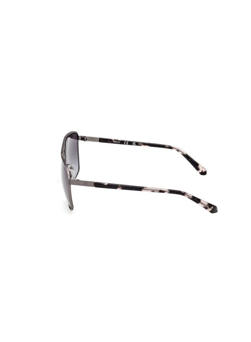 GUESS FULL RIM MALE NAVIGATOR SILVER METAL SUNGLASSES - Image 2