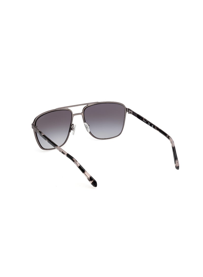 GUESS FULL RIM MALE NAVIGATOR SILVER METAL SUNGLASSES - Image 3