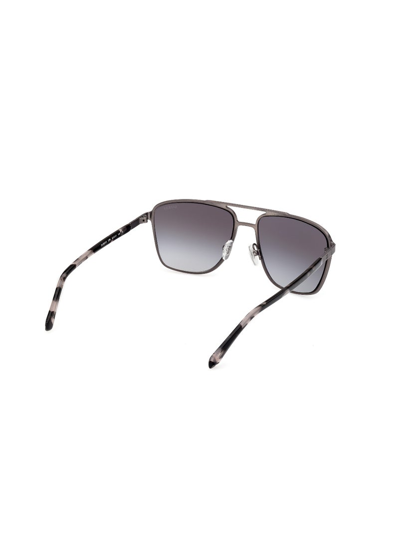 GUESS FULL RIM MALE NAVIGATOR SILVER METAL SUNGLASSES - Image 5