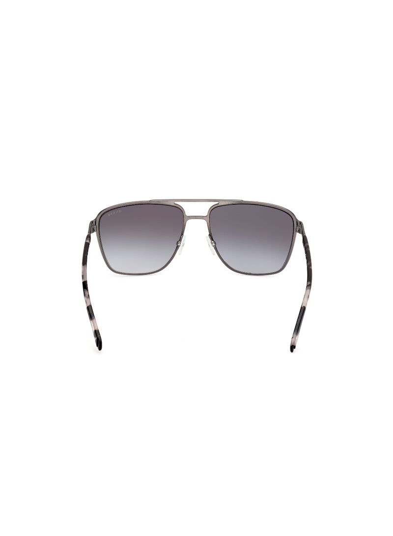 GUESS FULL RIM MALE NAVIGATOR SILVER METAL SUNGLASSES - Image 4