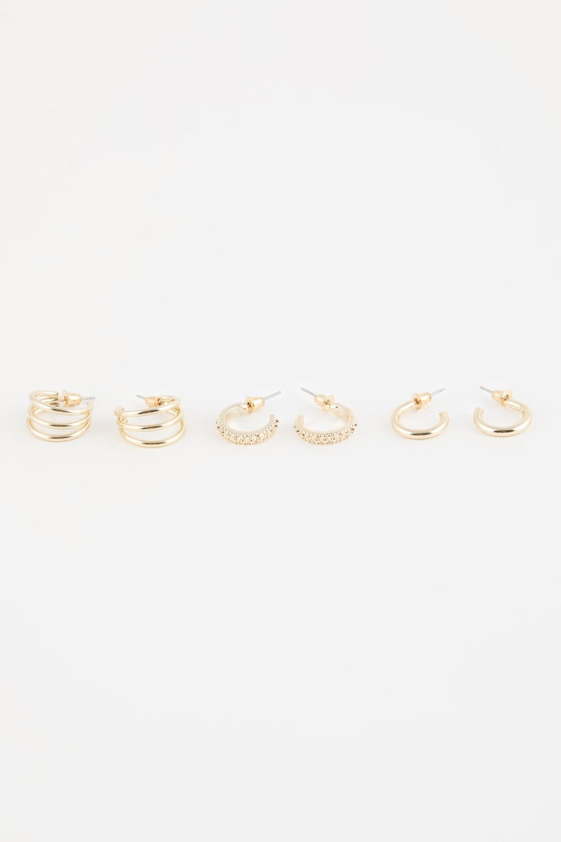 ديفاكتو حلق حريمي ذهبي - 3 قطع - Image 2