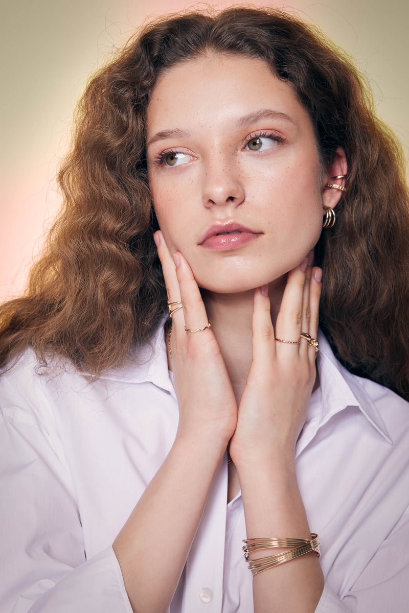 ديفاكتو حلق حريمي ذهبي - 3 قطع - Image 1