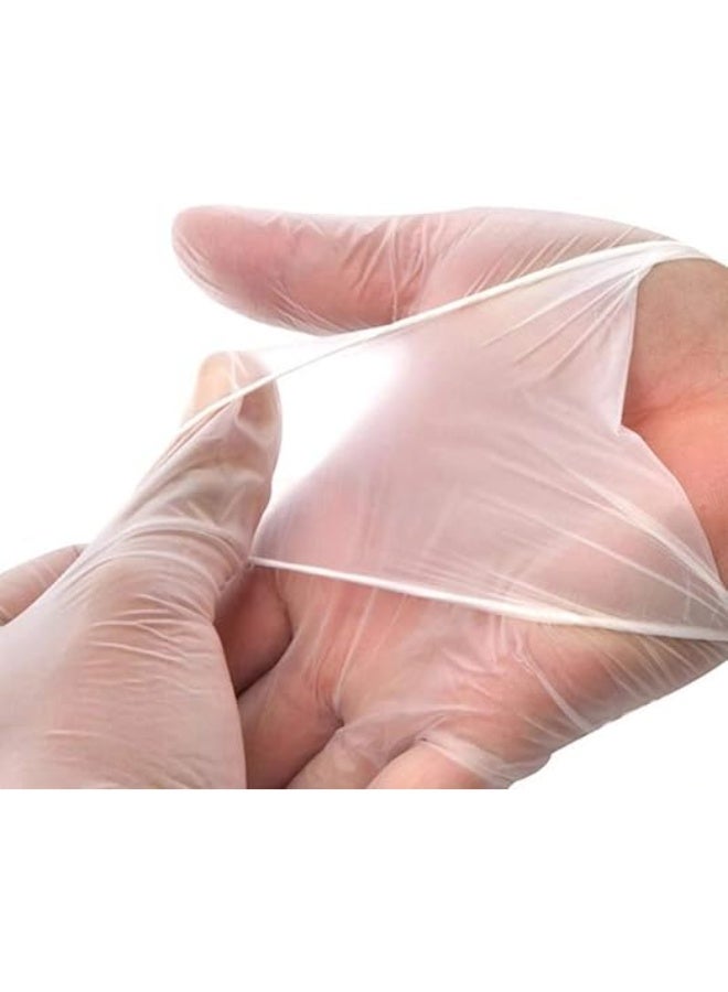 100 Pack Disposable Transparent Vinyl Gloves Non-sterile Food Safe Latex Free Virus Protection Protective Gloves Premium Quality for Everyday Use disposable gloves  - Image 3