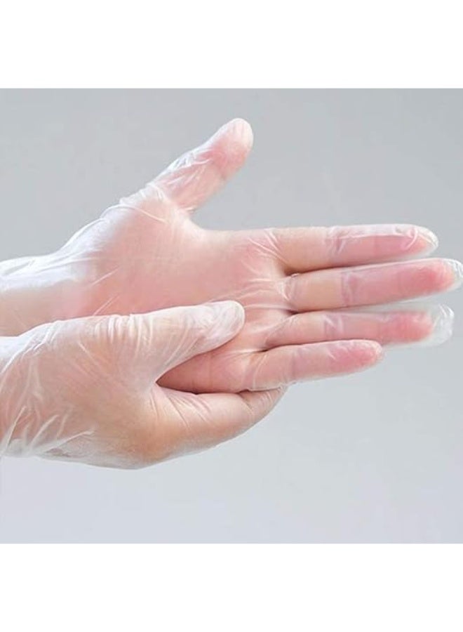 100 Pack Disposable Transparent Vinyl Gloves Non-sterile Food Safe Latex Free Virus Protection Protective Gloves Premium Quality for Everyday Use disposable gloves  - Image 4