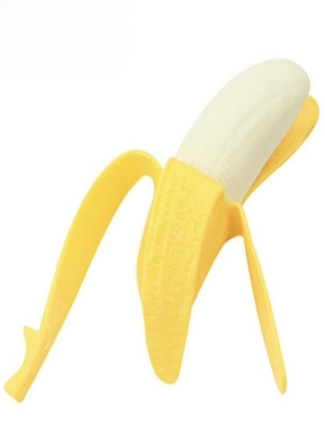 Dhjrefhhd 1Pcs Banana Squeeze Prop Fake Banana Stretchy Fidget Tool Novelty Stress Relief Funny Peeled Fake Banana Fruit Stress Tool Halloween Christmas Party April Fool's Day Decorate - Image 5