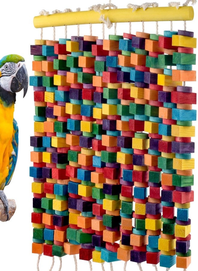 DBNESS 23 Inch Extra Large Bird Toy, Colorful Natural Chew Wood Blocks Hanging Parrot Tearing Toys, Birds Cage Accessories for Macaws, Amazon Parrots, African Grey, Cockatoos - Image 1