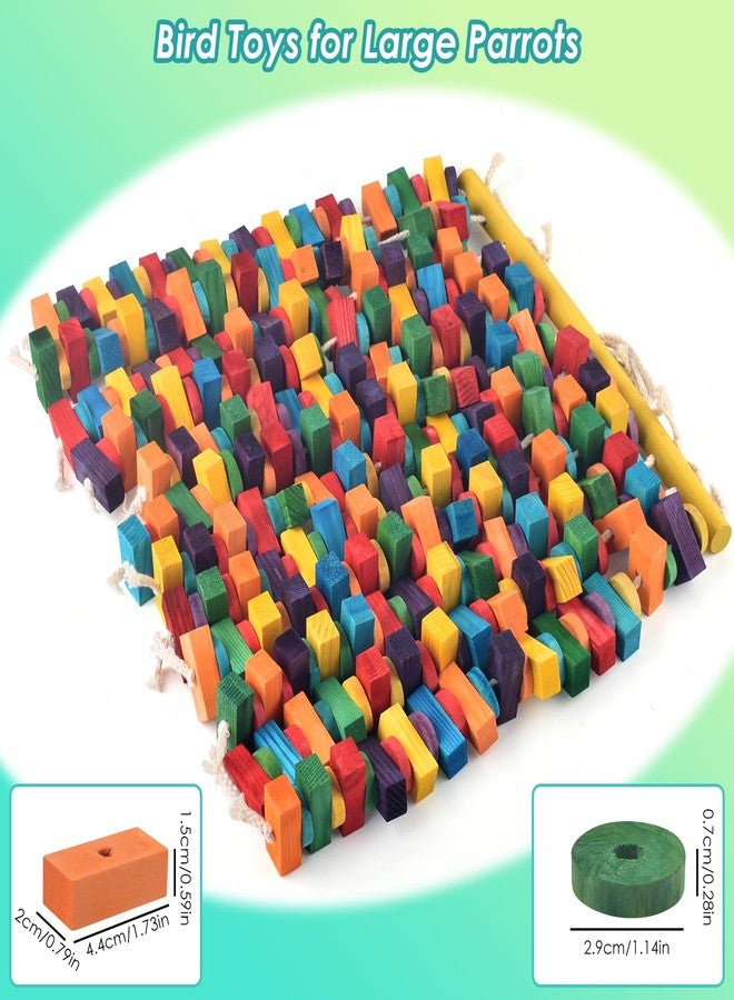 DBNESS 23 Inch Extra Large Bird Toy, Colorful Natural Chew Wood Blocks Hanging Parrot Tearing Toys, Birds Cage Accessories for Macaws, Amazon Parrots, African Grey, Cockatoos - Image 3