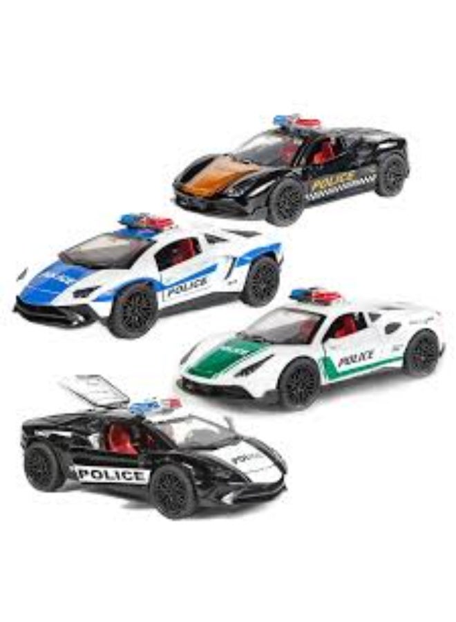 Speed ​​Police Car Toy - 1:22 Scale Model with Openable Doors and Lights - Realistic Detailed Design for Kids - Image 5