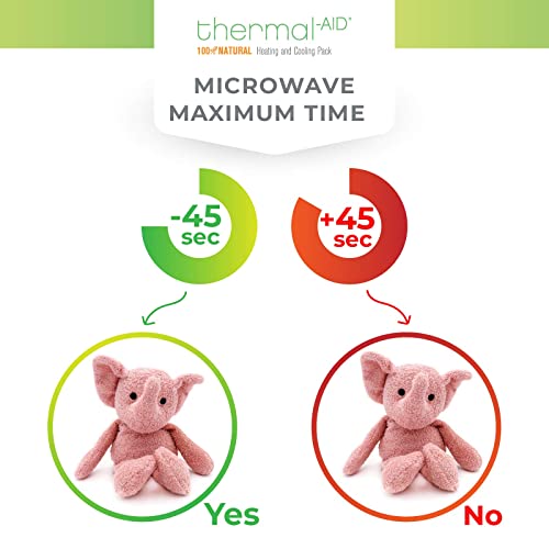 Thermal-Aid Zoo Microwavable Stuffed Animal - Plush Toy and Hot Cold Pack - Tiny The Elephant - Image 4