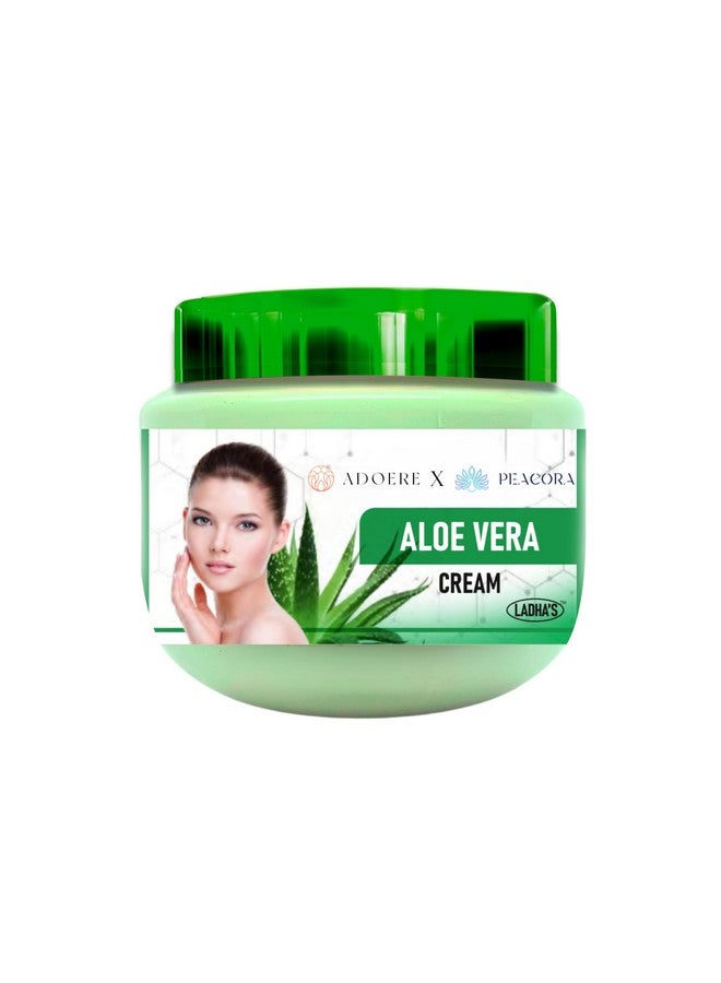 PEACORA Face Cream For Facial Moisturizer for Women, Paraben Free, Dermatologist Tested Daily Moisturizing for Dry Skin Cruelty Free (360ml, Aloe Vera) - Image 1