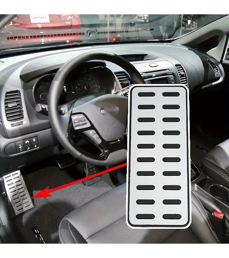 Universal Aluminum Alloy Footrest Pedal Cap Cover For Selected Hyundai Kia Models - Image 5