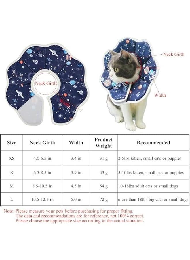 HOOKOR Soft Cat Cone, Adjustable Cat Recovery Collar after Surgery to Prevent Licking Wound, Protective Cat Neck Cone, Comfortable Pet Elizabethan Collar for Cats Kittens and Puppies, M (82-03) - Image 2