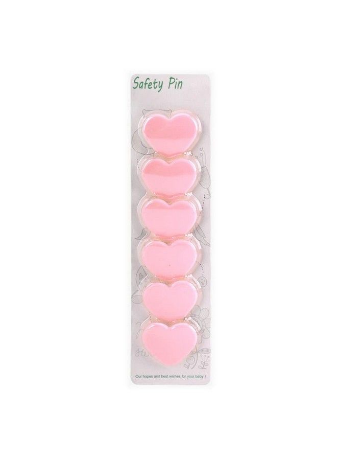 Syga Children'S Safety Pin Protective Equipment Child Safety Pin Cartoon Bear Heart Bow Baby Slobber Towel Pin (Heart Pink) - Image 5