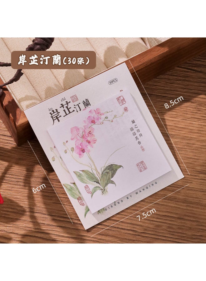 HELPS Creative Original Antique Post-it Notes Chinese Style Students Strong Sticky Message N Times Paste High Color Value Note Book - Image 1