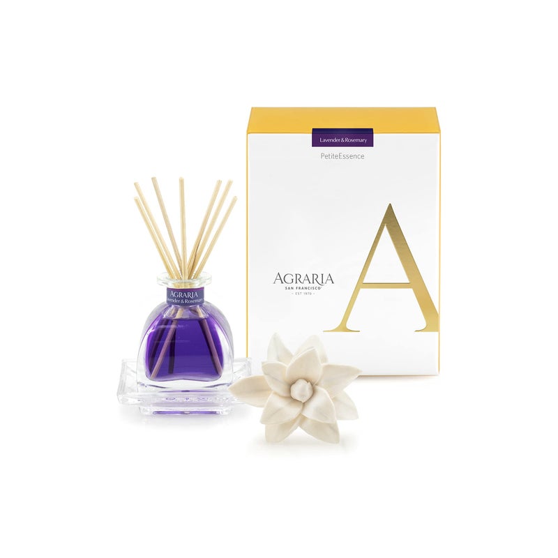 AGRARIA PetiteEssence Flower and Reed Diffuser Set Hand Crafted Sola Flower Botanical Home Fragrance Set Scented Oil Gift for All Occasions