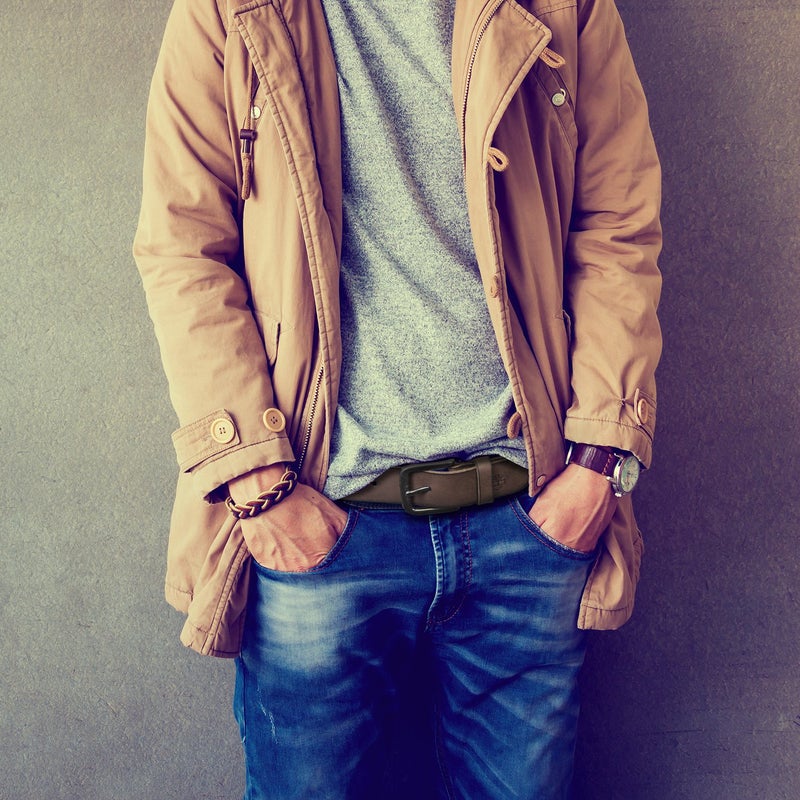 Timberland Men's 35mm Classic Buckle Jean Leather Belts, Dark Brown, 34 - Image 4