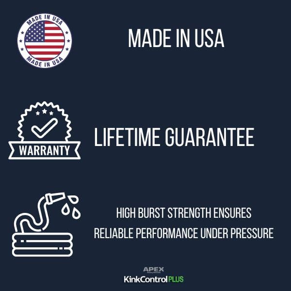 Teknor Apex Kink Control Plus Water Hose 25ft - High Burst Strength and Superior Flexibility Garden Hoses, Outdoor Hose with Kink Resistance, Triple Frame Technology, Made in USA. - Image 2