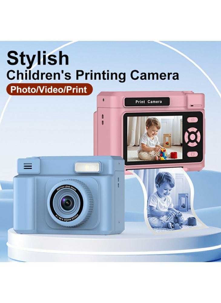 Generic D15 For Kids Portable Video Recorder 2.4 Inch IPS Screen Instant Print Camera with 32GB Card+Card Reader (Support Monochrome Printing) - Yellow - Image 3
