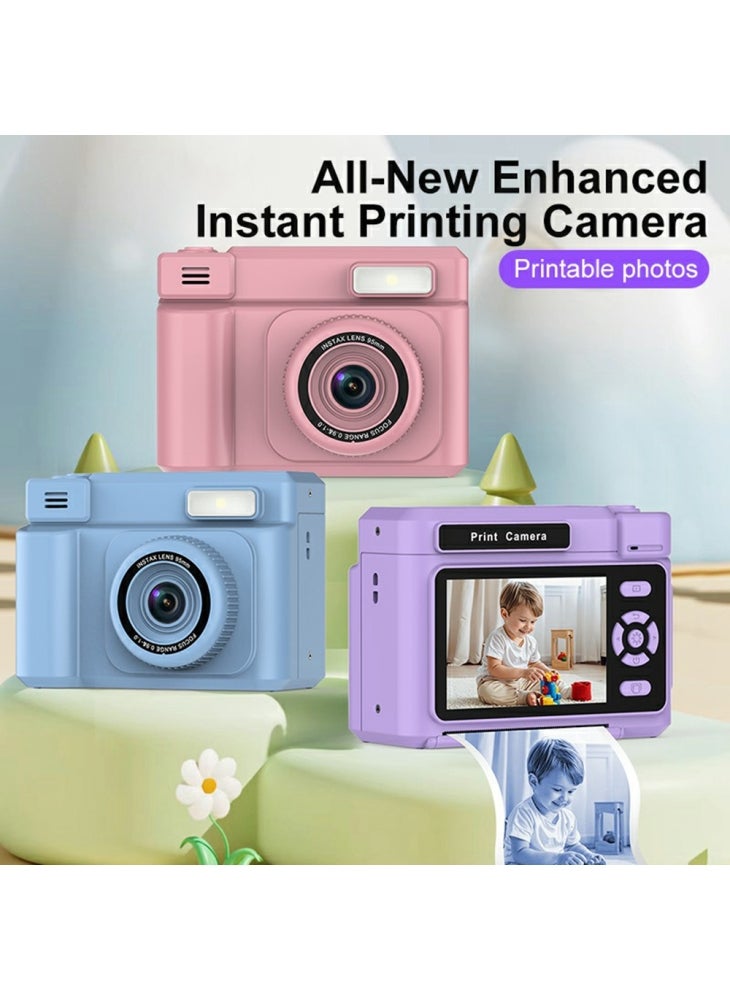 Generic D15 For Kids Portable Video Recorder 2.4 Inch IPS Screen Instant Print Camera with 32GB Card+Card Reader (Support Monochrome Printing) - Yellow - Image 5