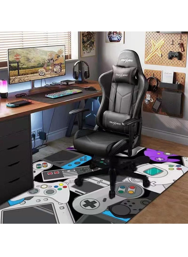 KASTWAVE - Home Area Gamer Rugs with Game Controller Design Thickened Non Slip Mats Stylish Velvet Carpet for Living Bed Playrooms, Rectangle - Image 1