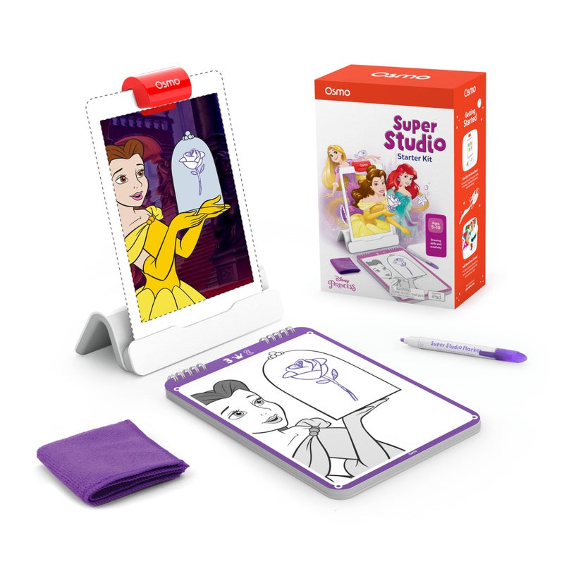 Osmo Super Studio Disney Princess Starter Kit for iPad Ages 511 Drawing Activities Osmo iPad Base Included - Image 3