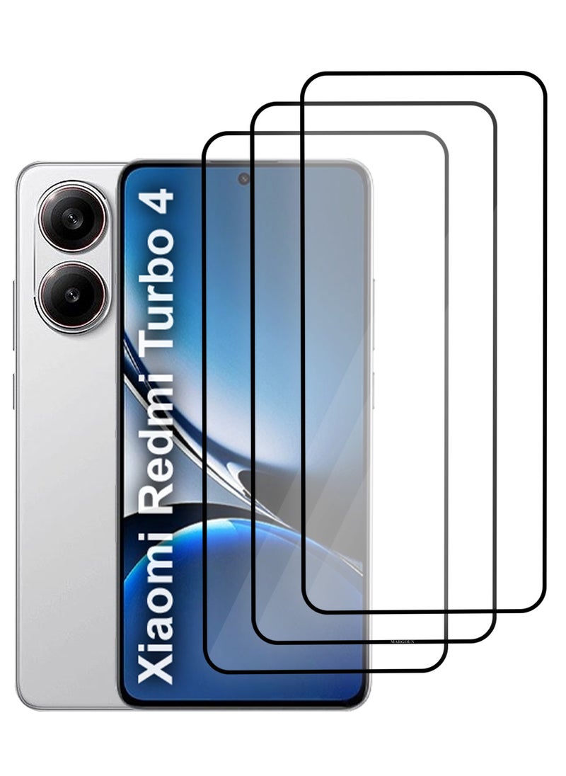 CATANES - Xiaomi Redmi Turbo 4 3D 3Packs Full Coverage Screen Protector Ultra HD Scratch Resistant Bubble-Free - Image 1