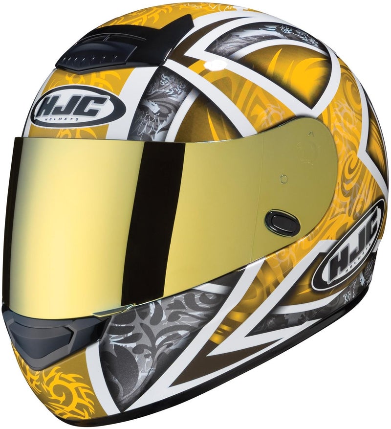 HJC Helmets HJ-09 Unisex-Adult Full-Face-Helmet-Style Replacement Helmet Face Shield (Gold,One Size)