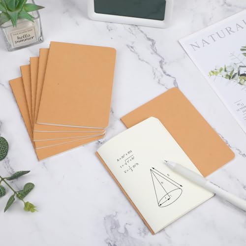 miikoul 60 Packs Kraft Small Blank Notebooks, Unlined Mini A6 Journals Bulk, Blank Notepads for Kids Student Back to School, Office, Sketching, Drawing, Writing Supplies, 5.5" X 4", 30 Sheets/60 Pages - Image 4