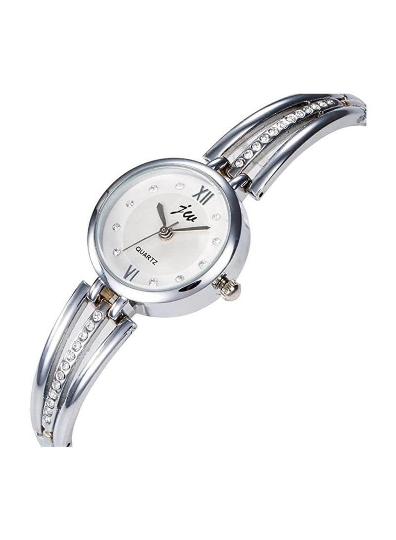 JW New Fashion Rhinestone Women’s Quartz Stainless Steel Watch Bracelet - Image 2