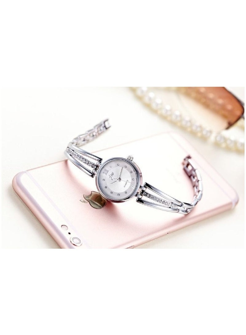 JW New Fashion Rhinestone Women’s Quartz Stainless Steel Watch Bracelet - Image 5