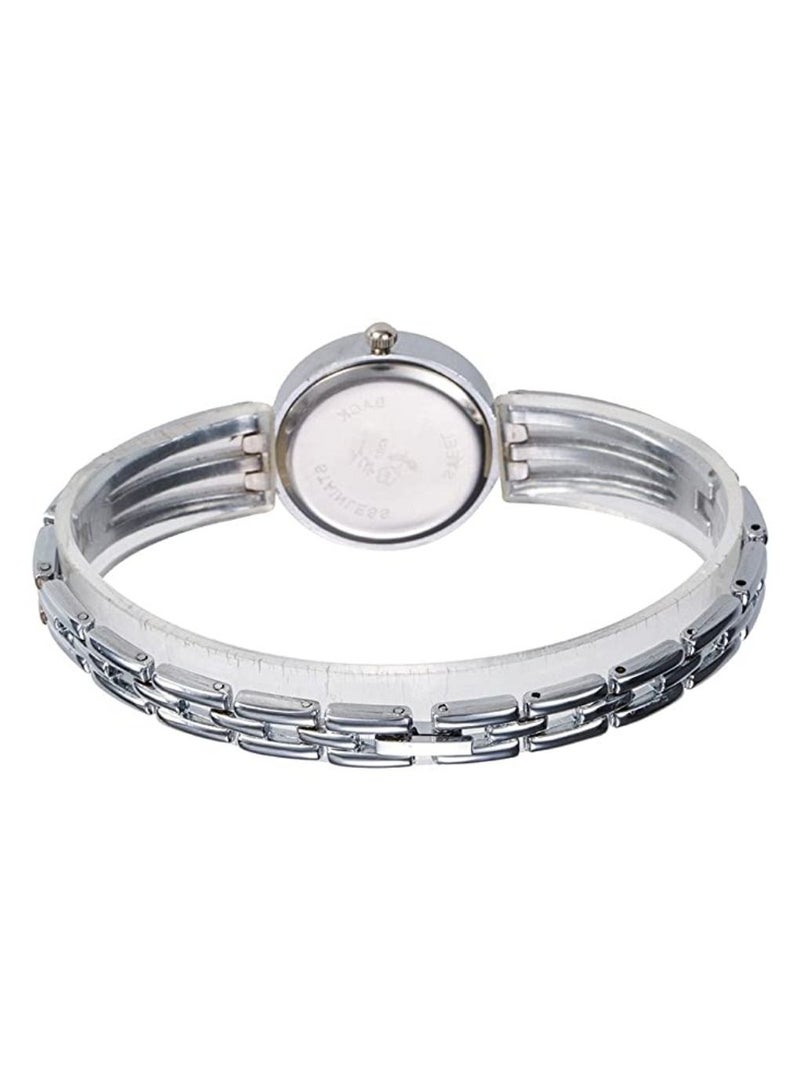 JW New Fashion Rhinestone Women’s Quartz Stainless Steel Watch Bracelet - Image 3