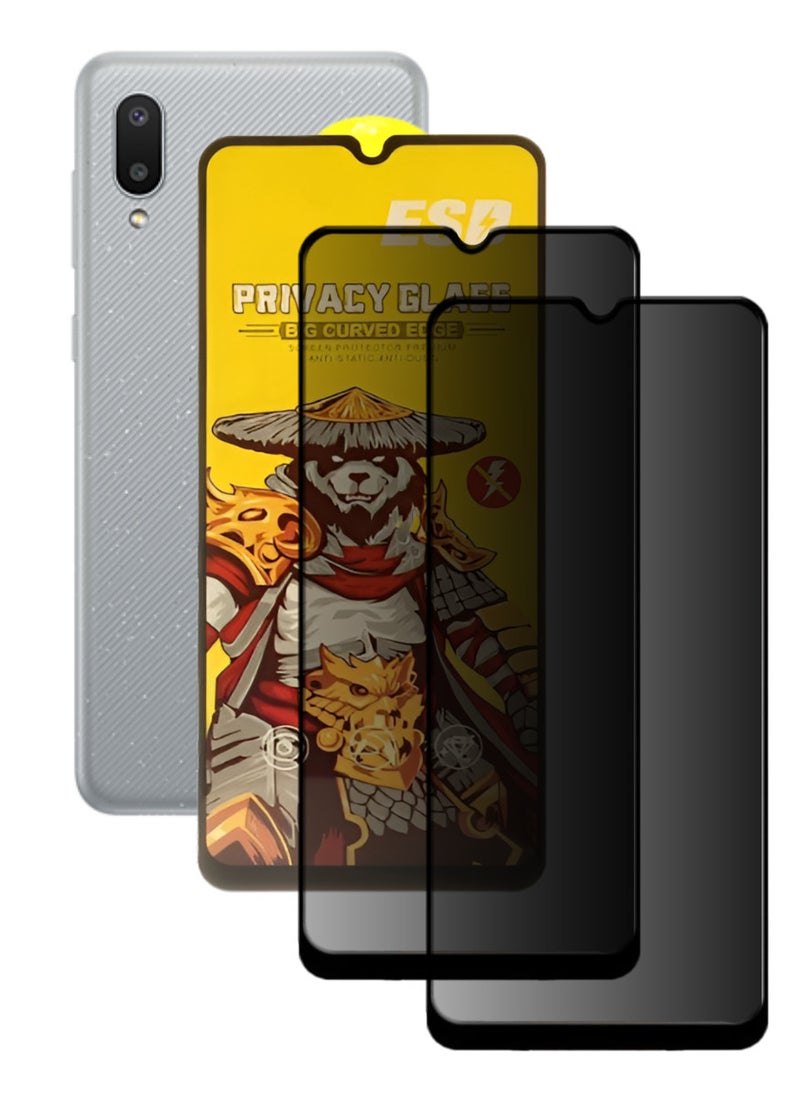 ESD 2 Pieces Tempered Dustproof Glass Screen Protector Compatible For Samsung Galaxy A02 - Image 1