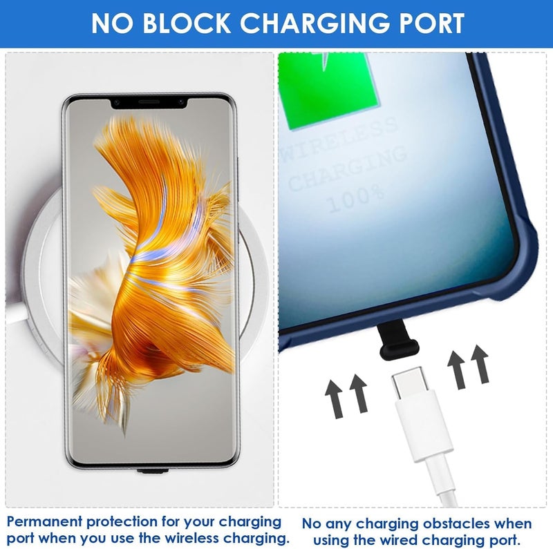 Rizniv أغطية حماية منافذ الشحن من نوع C من ريزنيف، أغطية غبار سيليكون لمنافذ USB C، أغطية واقية مع لاصق قابل للإزالة متوافقة مع أجهزة اللابتوب والهواتف الذكية. (2 قطعة) - Image 4