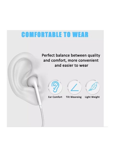 Perfect Stereo Sound Or Comfortable In-Ear Design High-Definition Microphone With Wide Compatibility With TYPE C For Apple I Phone 15 Pro And MAX Handsfree Compatible With Apple IPhone 15 IPhone 15 Plus IPhone 15 Pro IPhone 15 Pro Max