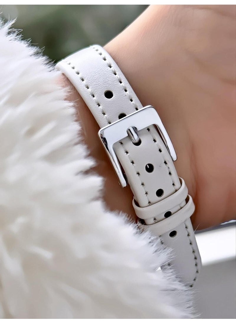 Q&Q Minimal Elegant Thin Case Numeral Women's Leather Band Wristwatch  - Image 2