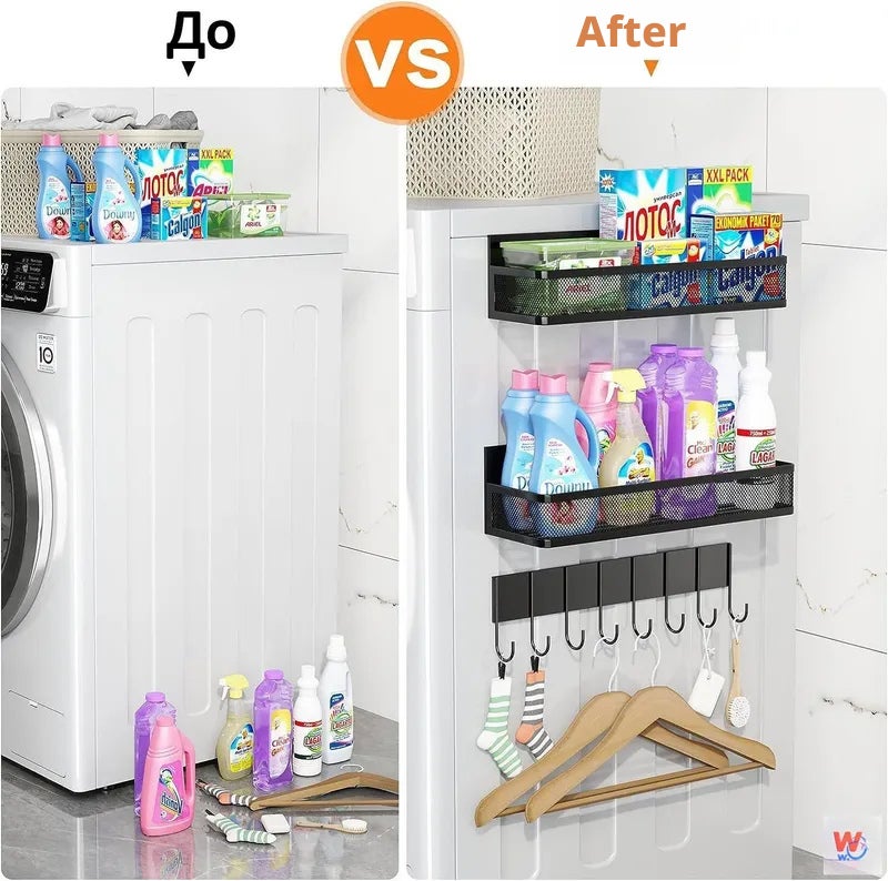 Magnetic Kitchen Shelf Rack 25 cm, Black (3 Pieces) - Image 5