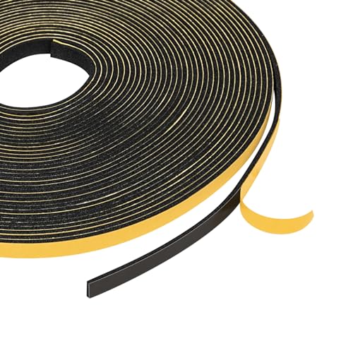 Yotache Weather Stripping (.25) 1/4 Inch Wide X 1/16 Inch Thick (New Adhesive Craft), Thin Foam Seal Gasket Tape for Window, Dashboard, Sliding Door Jamb, 65 Ft Length (2 Strips of 33 Ft Each) - Image 1