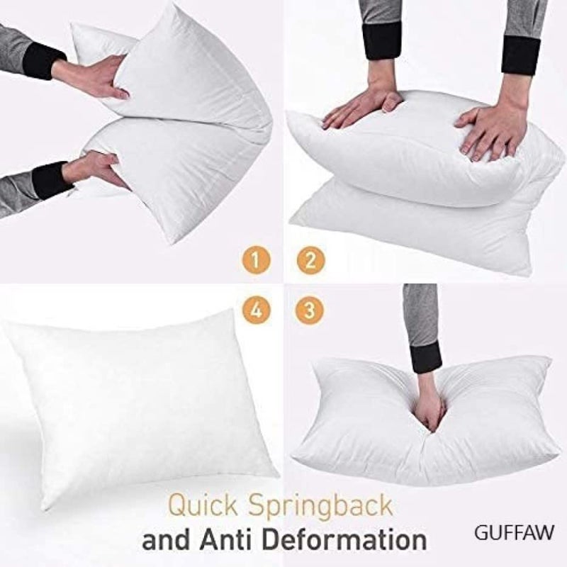 GUFFAW Premium Microfiber Pillow Filler 17"x27" inches (White) Pack of 3 - Image 5