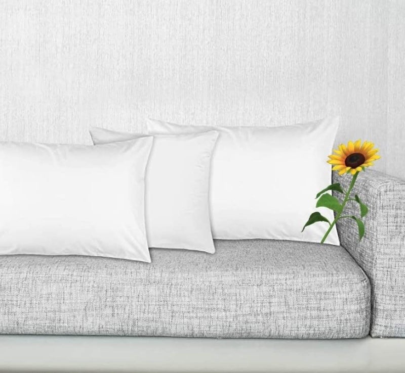 GUFFAW Premium Microfiber Pillow Filler 17"x27" inches (White) Pack of 3 - Image 1