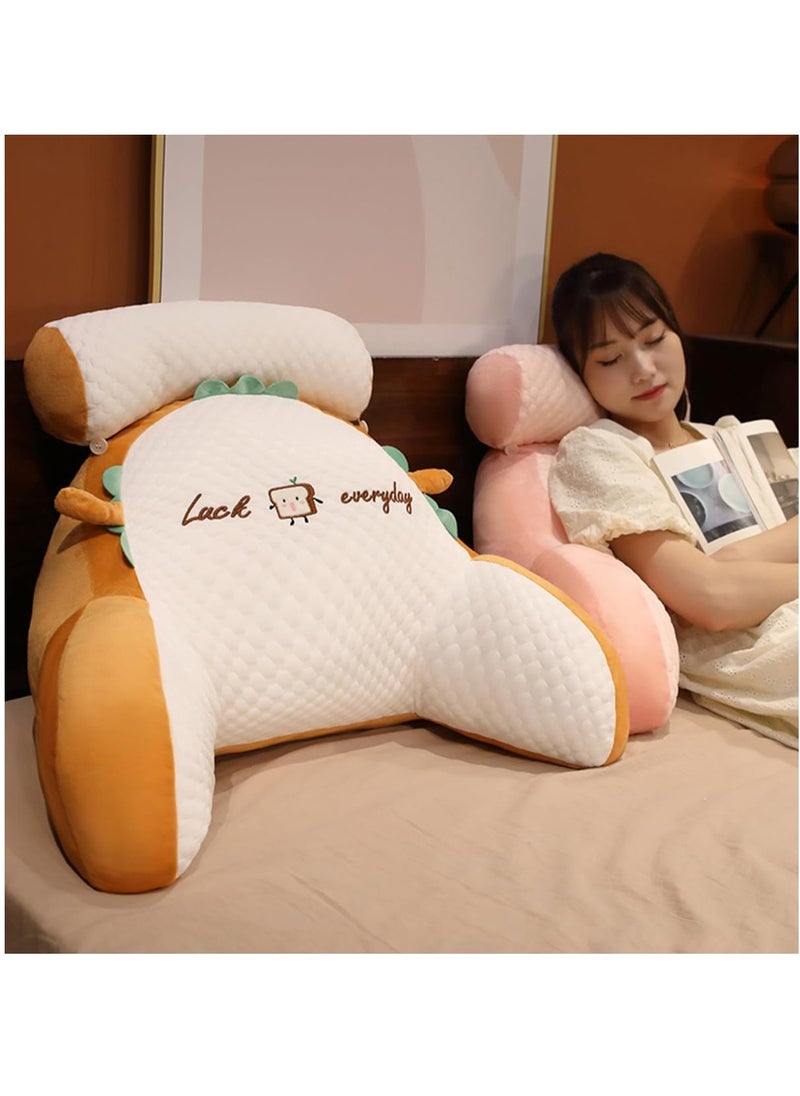 Blueland Reading Pillow, Large Size Backrest Pillow, Bed Rest Sit up Pillow with Detachable Neck Roll & Arms, Back Support Lumbar Cushion, Memory Foam Pillow with Removeable and Washable Cover  - Image 3