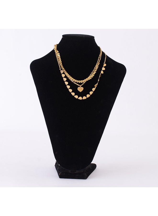 Akher el Ankoud A series of 3 layers overlapping different shapes Necklace - Image 1