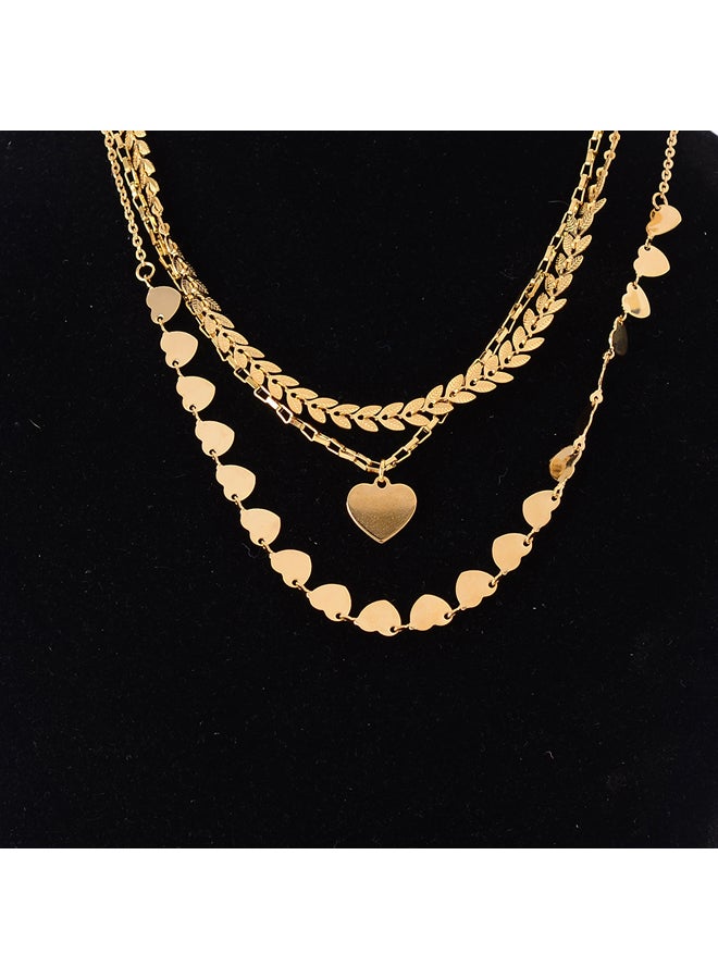 Akher el Ankoud A series of 3 layers overlapping different shapes Necklace - Image 2