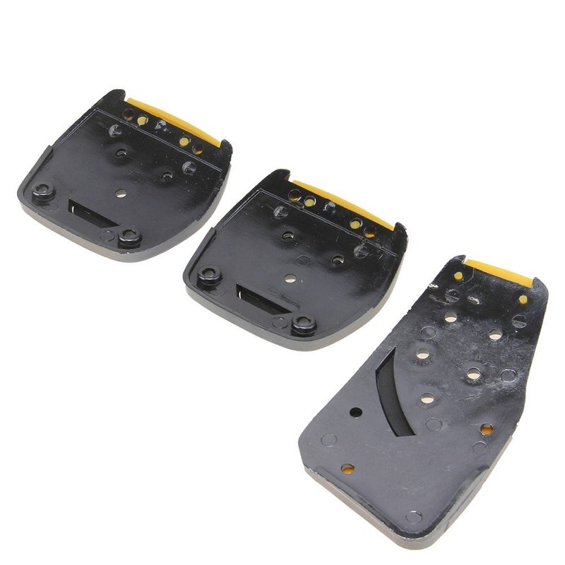 Oshotto 3 Pcs Non-Slip Manual CS-375 Car Pedals kit Pad Covers Set Compatible with Mahindra XUV-500 (Yellow) - Image 4
